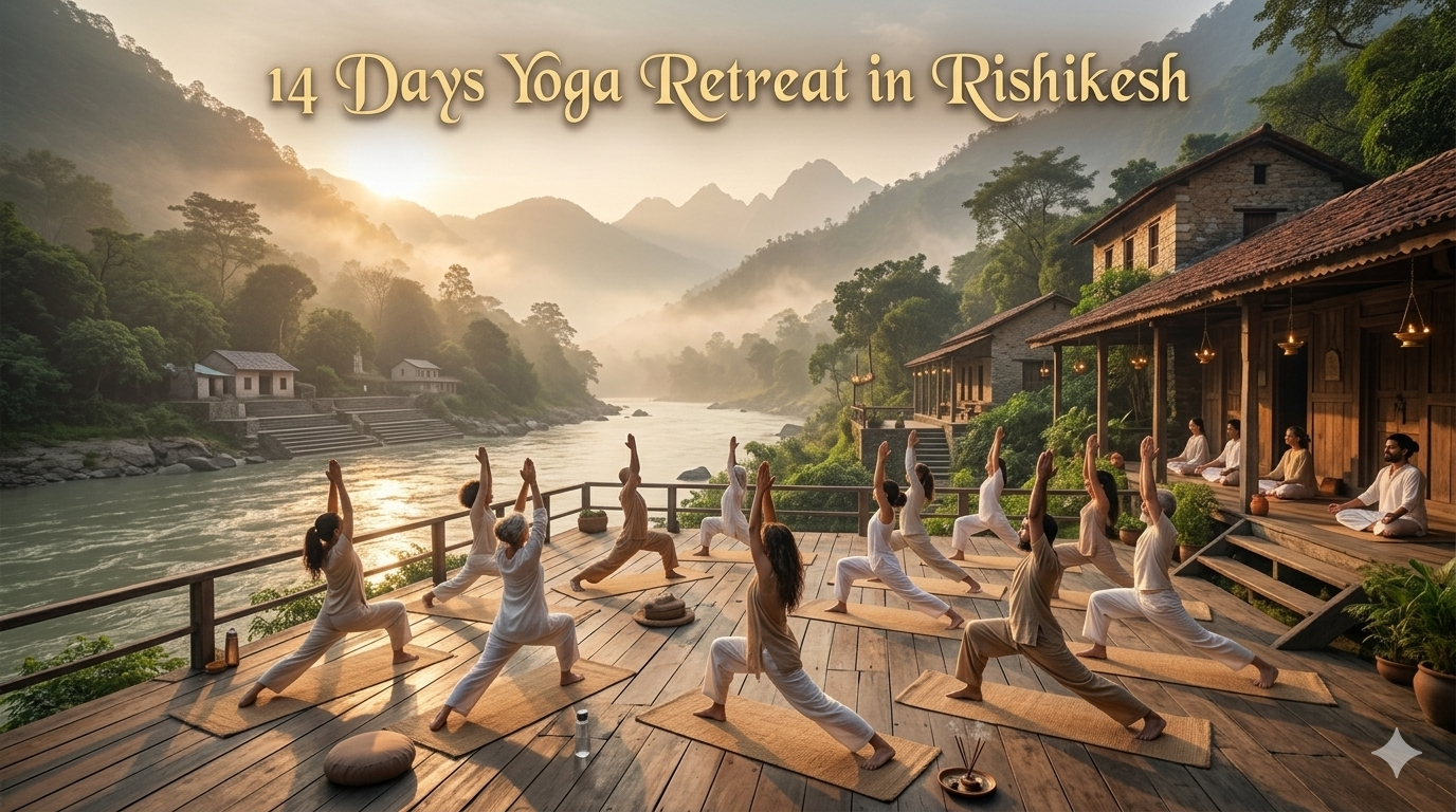 14 days yoga retreat in rishikesh